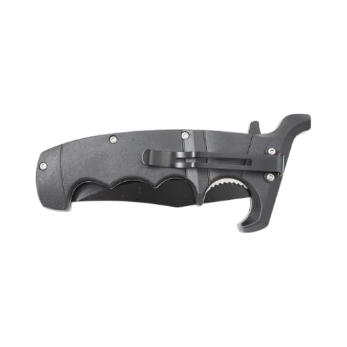 Snake Eye Tactical 9" Folding Pocket Knife – 4" Black 440 Stainless Steel Half Serrated Blade, 5" Patriotic American Flag & Eagle Printed Handle, Pocket Clip, 250th Anniversary Edition - color: Black