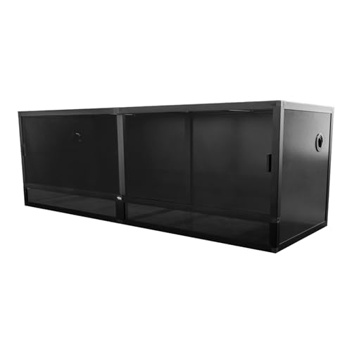 Reptile Habitats 6x2x2 (180 Gallon) Reptile Enclosure V3 PVC Panels, Glass Doors, Lightweight, Easy to Assemble, Heavy Duty Screen, Aluminum Frame