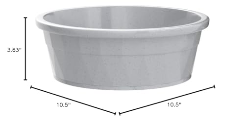 Van Ness Pets Crock Style Heavyweight Jumbo Bowl, 106 OZ Food/Water Dish, Greystone - color: Greystone, size: Jumbo (106 fl oz) - Pack of 1