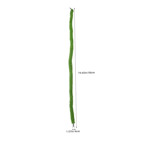 Kisangel Realistic Green Decorative Vine Rope for Terrarium with Suction Cup Hook, Plush and Plastic Material, Flexible and Stable Climbing Support for Chameleons and Jumping Spiders in Pet