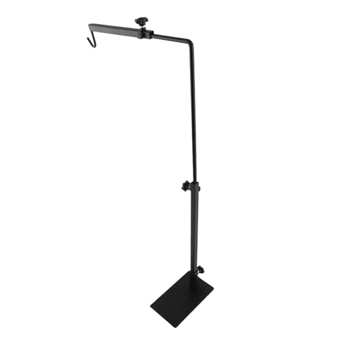 Adjustable Landing Light Lamp Stand Bracket, Reptile Heat Lamp Stand, Adjustable Height and Width Metal Bracket with Wire Casing for Tortoise Centipede Spider Enclosures