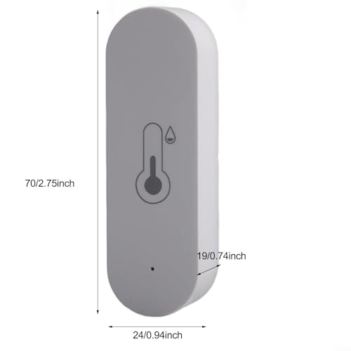 WiFi Smart Temperature And Humidity Sensor For Cozylife App, Indoor Wireless Thermometer Hygrometer With Real-Time Alerts, Voice Control, -20°C To 60°C Range, Compact Design For Home, Greenhouse