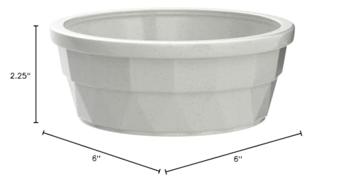 Van Ness Pets Crock Style Heavyweight Medium Bowl,20 Ounce Food and Water Dish for Cats and Dogs,Greystone,(Pack of 12) - color: Greystone, size: Medium (20 fl oz) - Pack of 12