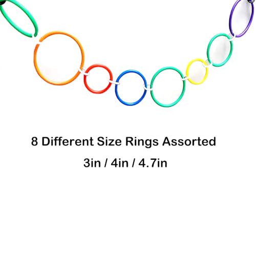 Snake Climbing Branch with Rings Ball Python, Snake Enrichment Toy Resin Reptile Climb Wood Branch for Gecko, Hermit Crab, Lizard, Tarantulas,Frogs Tank Accessory Decor