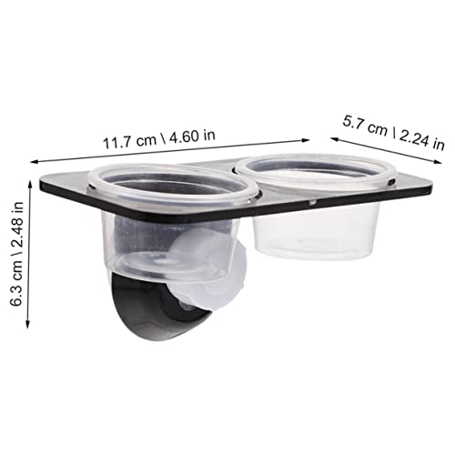 BESPORTBLE 1set Suction Cup Feeding Bowls for Reptiles Practical Reptile Water and Food Dispenser Bowls and Easy to Clean Feeding Tools for Turtles Lizards and Geckos