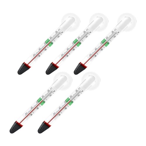 5X Aquarium Thermometer with Suction Cup Suspended Design Accessories High