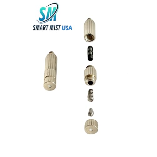 App Controlled High Pressure Misting Mister System Kit 1000 PSI Stainless Steel Tubing DIY Patio Greenhouse (30' w/ 15-.008" Nozzles for Very Hot Dry Climates, Stainless Steel Tubing) - style: 30' w/ 15-.008" Nozzles For Very Hot Dry Climates