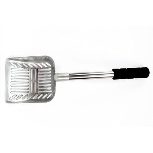 Cat Litter Scoop Sifting Scoop Reptile Waste Dustpan Lightweight Deep Scooper Kitten Waste Scooper for Kitty Pet Supplies, Black