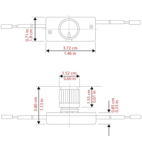 ZE-256 2 Wire Inline Lamp Dimmer 2-Level Lighting Switch Kit Replacement 500W 120V AC Light Controller for Table Lamps, Floor Lamps, Wall-Mounted Lamps and Lighting Fixtures