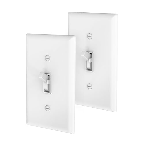 Feit Electric Toggle Dimmer with Light Switch for Dimmable LED Light Bulbs, Single Pole or 3-Way, Wall Plate and Wire Nut Installation Included, DIM/Toggle/2, 2 Pack - style: TOGGLE DIMMER