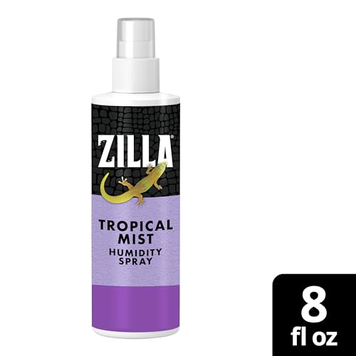 Zilla Tropical Mist Humidity Spray, Ideal for All Tropical Reptiles and Amphibians, Fortified with Aloe Vera - size: 8 Fluid Ounces