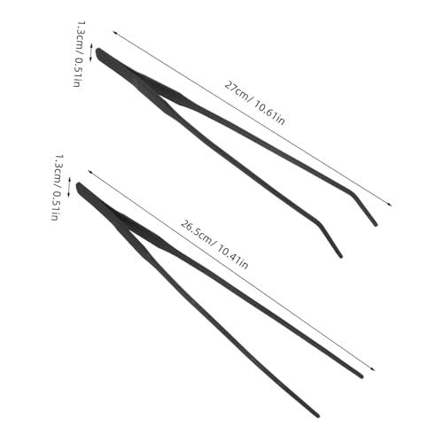 Kisangel 4pcs Stainless Steel Tweezers Set: Long Handle Fish Tank Planting Tools - Curved And Straight Tongs For Aquatic Plants Reptile Feeding Maintenance