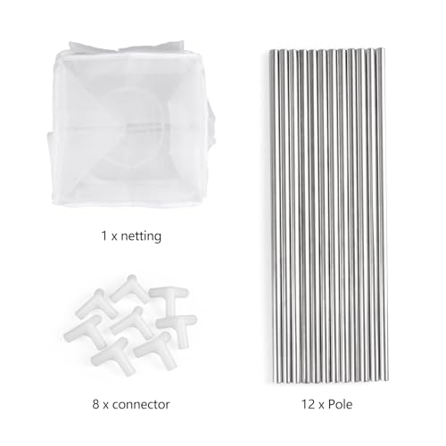 RESTCLOUD Insect Breeding Cage, Insect Rearing cage with Ultra Fine Mesh, Size 12" x 12" x 12"