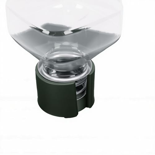 GLOGLOW Reptile Water Dispenser Automatic Gravity Feeder Tank Hex Anti Slip Tray, Low Level No Spill Design for Bearded Dragon Turtle Snake, Self Refilling Terrarium Bowl (Dark Green) - color: Dark Green
