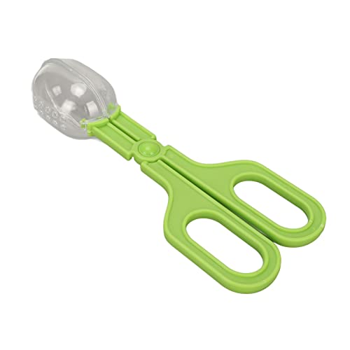Reptile Feeding Clamp Poop Tongs Reptile Feeding Tool Reptile Poop Scoop with Vents for Tortoise Lizard Spider (Green) hamster poop scoop