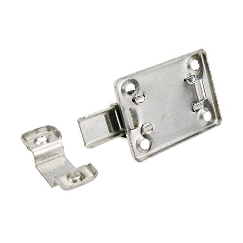 Geesatis 2 Pcs Sliding Lock Barrel Bolt Stainless Steel Sliding Latch Lock Barrel Bolt for Chests Cabinets Door Lock Bird Cage Lock Replacement, with Mounting Screws, Silver - style: B-Silver