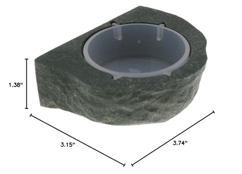 2 Pieces Magnetic Feeding Bowl Reptile Feeder for Lizard Snake Crested Gecko (Green) - color: Green