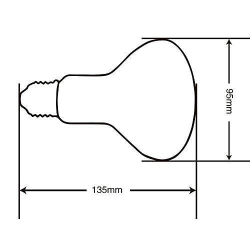 LUCKY HERP Reptile UVA UVB Mercury Vapor Bulb Lamp Bulb,Screw Thread,R95,E26,80 Watts (Frosted) - color: Frosted