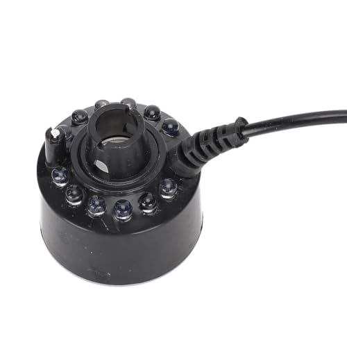 Plastic Aquarium Mini Mist Maker Fogger Water Fountain Pond Fog Machine Reptile Pet Mist Maker LED Colorful Lighting Sprayer Humidifier Atomizer US Pl