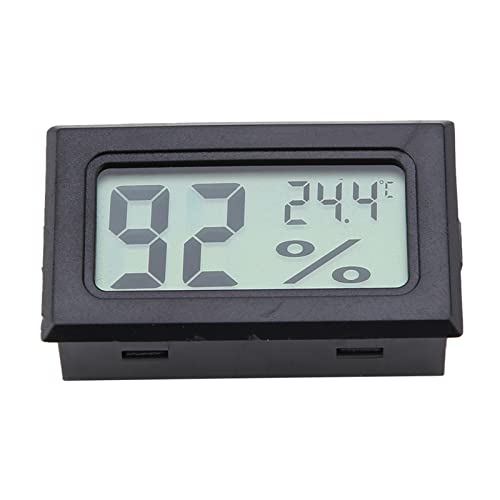 Reptile Thermometer Hygrometer Digital Temperature Humidity Meter Hygrometer Thermometer Humidity Gauge 5s Refresh LCD Built in Probe with C Display for Vivariums Greenhou
