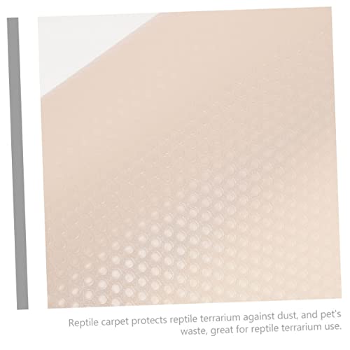 Yardwe Turtle Tank Background Reptile Carpet Snake Bedding Bearded Dragon Tank Mat Non-Slip Eva Liner Terrarium Supplies - color: Beige