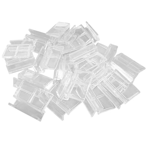 Hordion 20pcs Aquarium Lid Clip, 10mm Clear Acrylic Fish Tank Lid Holder Aquarium Glass Cover Clips for Rimless Aquarium Fish Tank - size: 10mm
