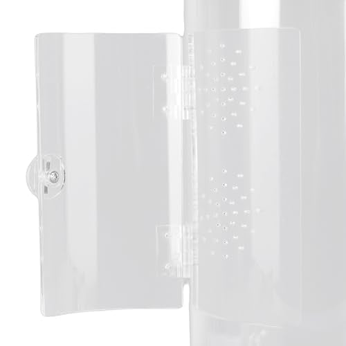 Asixxsix Jumping Spider Enclosure, Transparent Acrylic Habitat Terrarium Traditional Lock Mechanism Water Proof Base Terrarium with Front Opening Door for Jumping Spiders
