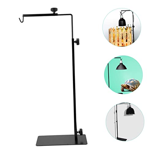 Adjustable Reptile Heating Lamp Stand Metal Lamp Rack Safety for Household Pets Wide Use for Fluorescent Ceramic Bulbs