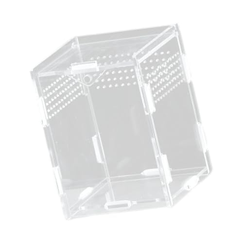 Clear Acrylic Reptiles Tanks with Ventilation Holes Terrarium Box for Small Lizards and Snake Jumping Spiders Watching Reptiles Pet Terrariums - size: 8X7X10 vertical