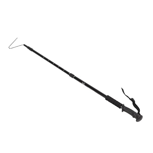 Diydeg Professional Stainless Steel Retractable Snake Hook, Sturdy, Lightweight, Ergonomic Grip, 3 Section Retractable, with Distance for Catching Controlling Snakes