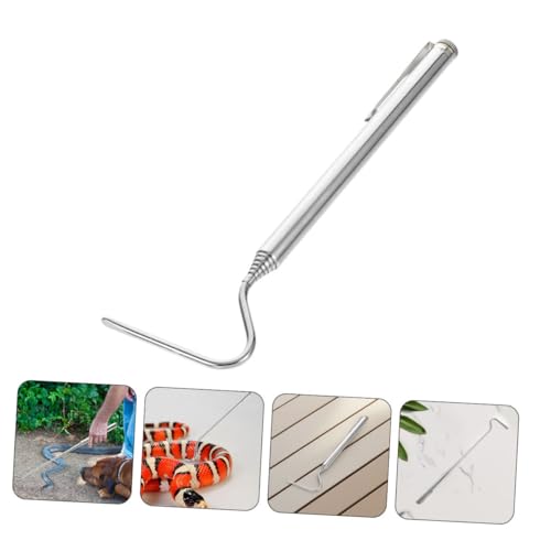Totority Portable Stainless Steel Snake Hook and Retractable Reptile Handling Tool for Safe Snake Catching and Outdoor Adventures
