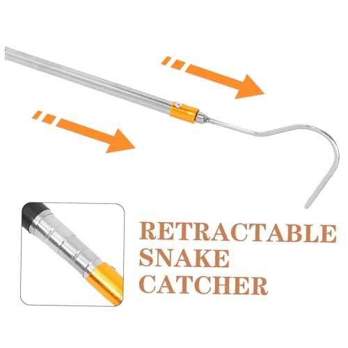 Stainless Steel Snake Catcher Tool Telescopic Snake Hook for Easy Handling Professional Trap