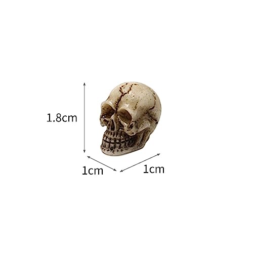 Eforcase 20PCS Miniature Skulls Heads Halloween Figurines Skeleton Skull Statues Ornament Halloween Prank Props Halloween Trick Toy Favors Crafts, Decoration for Desktop, Halloween and Easter