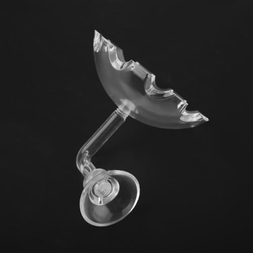 2.3in Acrylic Shrimp Feeding Dish Suction Cup Aquarium Bowl Smudge Resist Easy Clean for Hermit Crab Reptile Food
