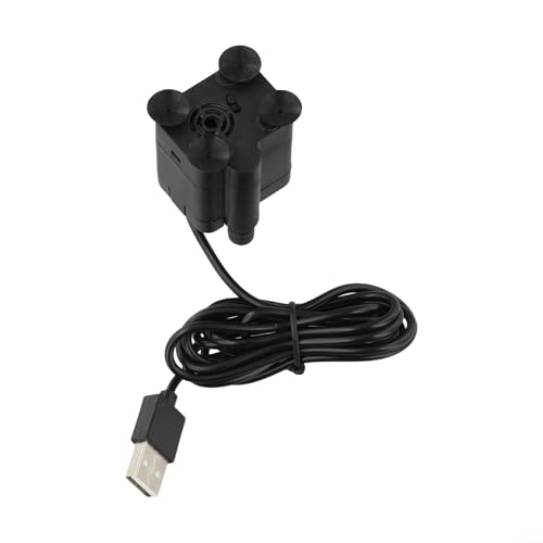Ultra-Quiet USB Submersible Water Pump DC 5V 3W for mini Fountain Pump For Aquarium Fish Tank Hydroponics Small Pond Water Circulation With Suction Cups Power Cord