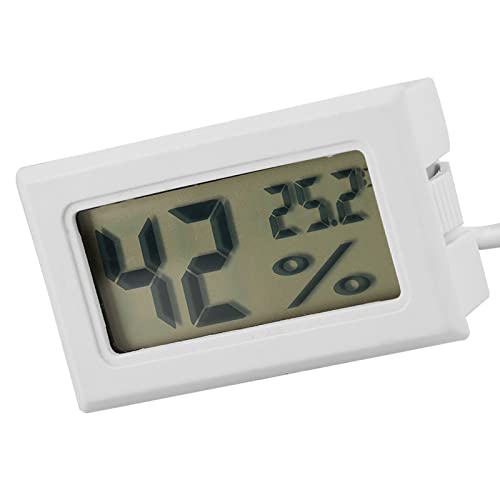 LCD Digital Temperature Humidity Display Thermometer Hygrometer with External Probe for Reptiles