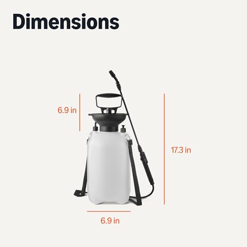 Amazon Basics Garden Sprayer for Gardens and Flower Beds, 1.3 Gallon (5L) Capacity with Extension Wand - style: Garden Sprayer