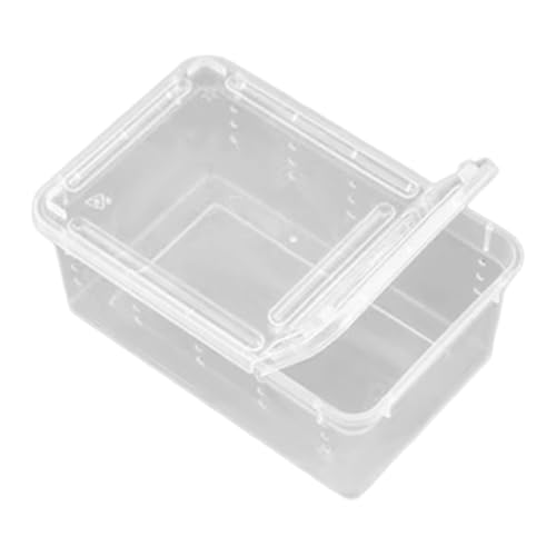 Reptile Breeding Case Lightweight Clear Feeding Box Reptile Habitat Portable Animal Container PP Material Suitable for Feeding Pets hatchling Raising, Style B - size: Style B