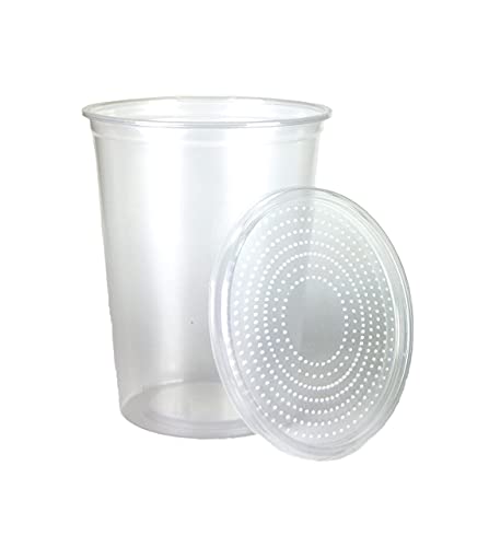 Josh's Frogs 32 oz Fruit Fly Cup and Vented Lid- 20 Pack - size: 20 Count (Pack of 1), style: Vented Lid