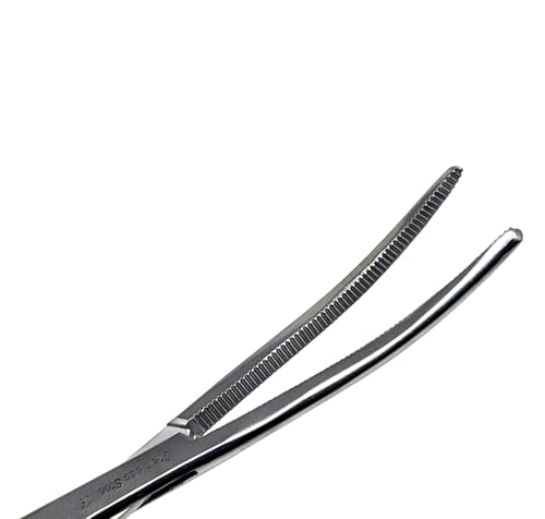 Set of 3 Pean Hemostat Forceps Curved 6", 8", 10" Tongs Full Serrated, Stainless Steel
