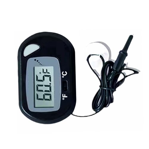 ZJchao Digital Aquarium Thermometer LCD Display Reptile Fish Thermometer with Probe for Water Temperature Measurement Fish Tanks Reptile Habitats