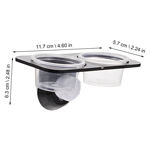 FOMIYES 4sets Reptile Feeder Dish Cup Design Detachable Water and Food Bowls for Lizard and Chameleon Smooth Easy to Clean - color: Blackx4pcs, size: 11.7X6.3X5.7CMx4pcs