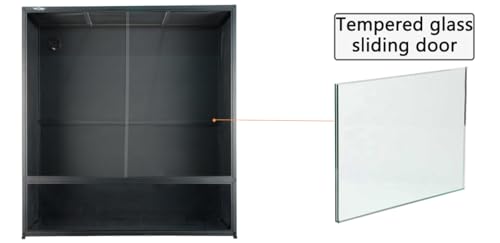 48x24x46 Inch Toxirium Terrarium Tempered Glass Replacement Doors - Left & Right, 2-Pack Panels- High Strength & Security for Large Terrariums - size: Replacement doors for 48x24x46inch tank