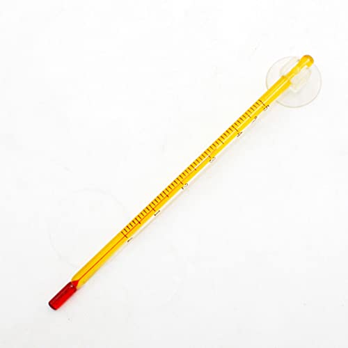 Aquarium Thermometer Glass Water Temperature Gauge with Suction Cup, Clear Easy Read for Fish Tank Marine Habitat - color: B