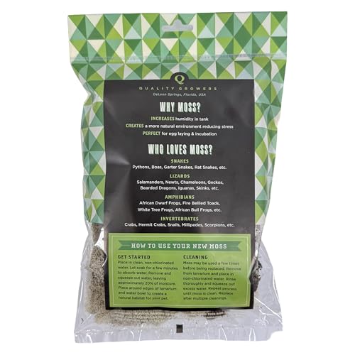 The Habitat Life - Natural Variety Pack - Mix of Reindeer, Mood, Sheet & Spanish Moss - for All Terrariums - Humidity Control - Breathable Bedding - Dye-Free & Safe - Small - 1 Pack - size: Small, style: Variety Pack