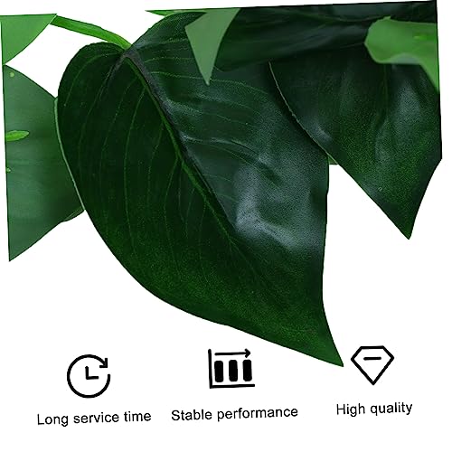 POPETPOP Simulation Vine Plant Decor for Lizard Terrarium Suction Cup Artificial Vines with Green Leaves Reptile Landscape Decoration for Reptile Habitats