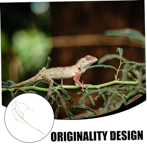 Reptile Terrarium Decor Flexible Green Climbing Vines for Gecko Lizard and Crab Habitat Artificial Vine Plant Suction Cups 3-Piece Set