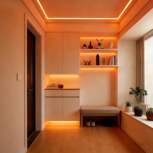 Ultra-Narrow 3mm USB COB LED Strip Self-Adhesive Cabinet Desk Bedroom Light (Yellow, 5ft) - color: Yellow, size: 5ft