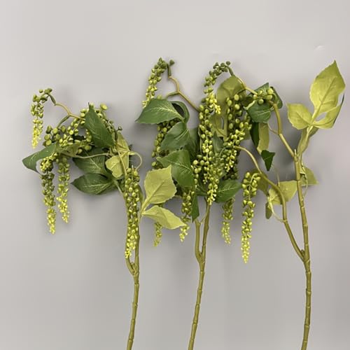 3 pcs Artificial Hanging Succulents Faux Burro's Tail Picks Trailing String of Pearls Succulent Fake Greenery Sprays for Basket Planter Centerpiece Floral Arrangement