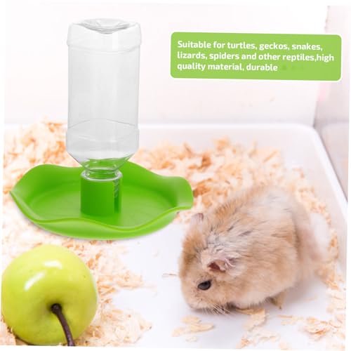 HEMOTON Automatic PET Fountain Water Feeder for Reptiles Drinking Basin for Tortoise and Lizard Reptile Water Dispenser Easy Refill System